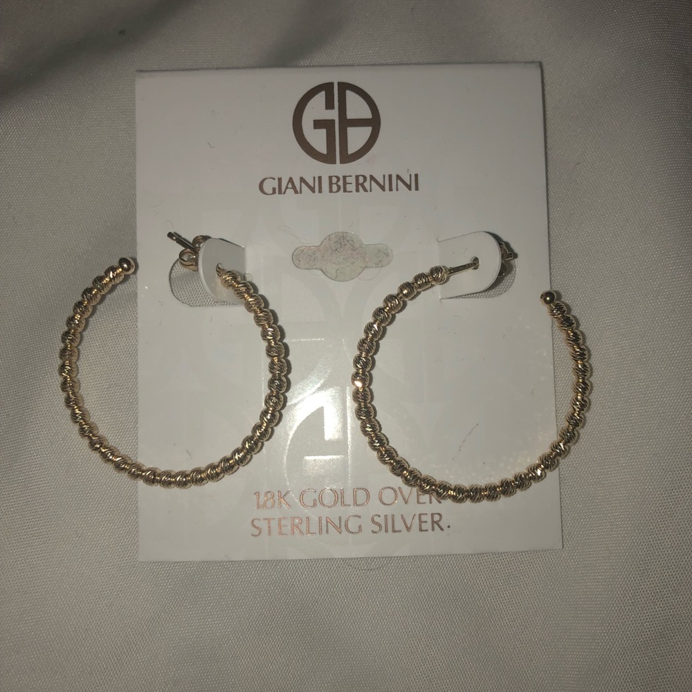 18k gold plated hoop earrings